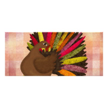 Swirly Turkey Rack Card Template