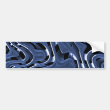 Swiryly Blue Chrome Abstract Art Bumper Sticker