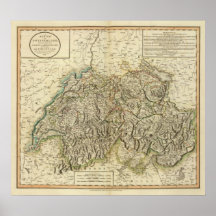 Swisserland  -Switzerland Atlas Map Print