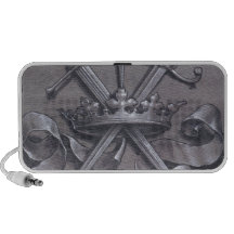 Swords Crown and Heart iPhone Speakers