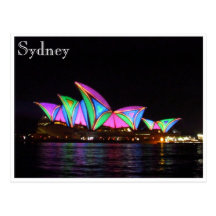 sydney opera house vibrant post card