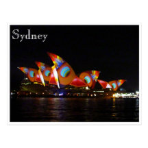 sydney red opera house postcards