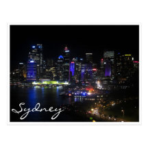 sydney vivid purple post card