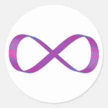 Symbol Unendlichkeit infinity Runde Aufkleber
