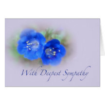 Sympathy - Blue Wildflower Cards