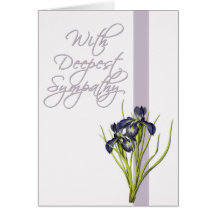Sympathy Card with Violet Iris