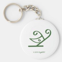 SymTell Green Cheerful Symbol Keychains