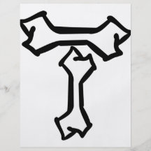 T bone icon full color flyer