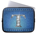 T "Diamond" Denim Stitching Electronics Bag Laptop Computer Sleeves