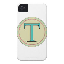 T MONOGRAM LETTER iPhone 4 CASE