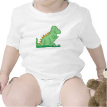T-Shirt Boys Baby Tots Kid's Green Dinosaur