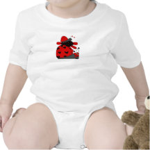 T-Shirt Kid's Tots Baby "Red Ladybugs Flower"