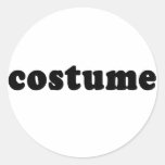 T shirt that just says COSTUME Round Stickers