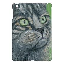Tabby Cat Painting by Ania M Milo iPad Mini Cover