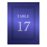 Table Number Plain Blue Shimmer Post Cards