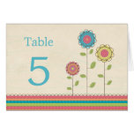 Table Place Cards Tall Rainbow Flowers Wedding
