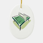 Table Tennis Christmas Ornament