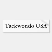 Taekwondo USA Bumper Sticker