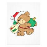 tagged for christmas teddy bear personalized invite