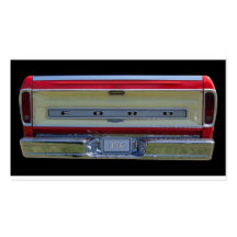tailgate of a classic pickup truck business card template