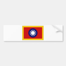 Taiwan President Flag Bumper Stickers