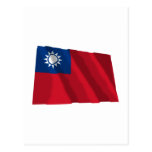 Taiwan Waving Flag Post Cards