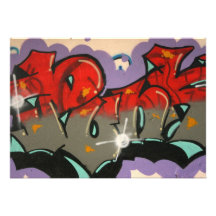 Taiwanese graffiti, Taipei, Taiwan Personalized Invitations