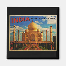 Taj Mahal India Vintage Magnet