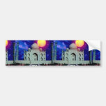 Taj Mahal with sun Bumper Stickers