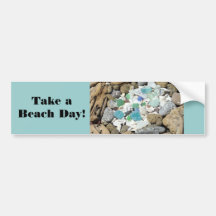 Take a Beach Day! bumper stickers West Coast