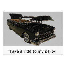 Take a ride to my party invites