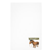Take Life By The Reigns Personalized Stationery