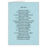 Take Time Greeting Card