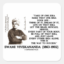 Take Up One Idea Make That Idea Your Life Quote Sticker