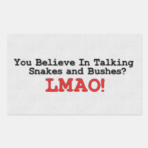 Talking Snakes and Bushes Rectangular Sticker