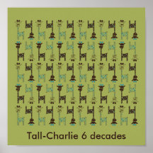 Tall-Charlies 6 decades - LONVIG by MINYMO Posters