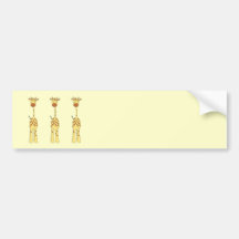 Tall Cute Giraffe. Cartoon Animal. Bumper Sticker