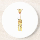 Tall Cute Giraffe. Cartoon Animal. Coasters