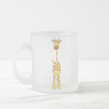 Tall Cute Giraffe. Cartoon Animal. Mug