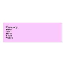 Tall Pink Beauty Business Cards