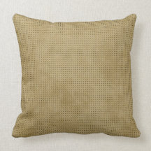 Tan and Brown Polka Dot Pattern Throw Pillow