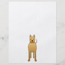 Tan Brown Dog. Cartoon. Custom Flyer