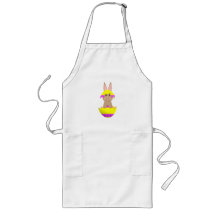 Tan Bunny In A Yellow Egg Aprons