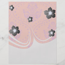 tangerine and purple henna style damask personalised flyer