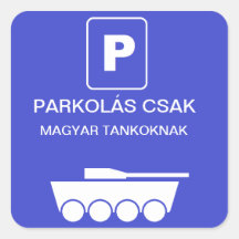 Tank parking square stickers