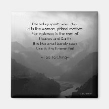 Tao Te Ching No.6 / Refrigerator Magnet