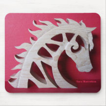 Tapis de souris "Sculpture Cheval"