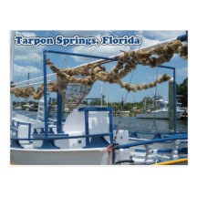 Tarpon Springs Sponge Boat Postcard