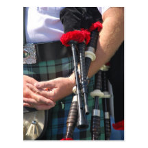 Tartan Bagpipes Postcards