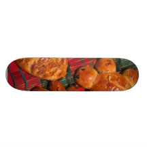 Tasty Animal Shape Pastry On The Plate Skate Board Decks